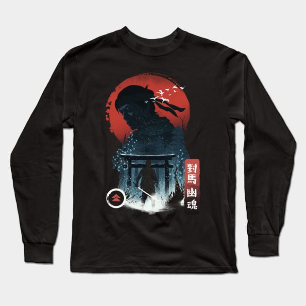 Samurai Warrior Long Sleeve T-Shirt by DANDINGEROZZ